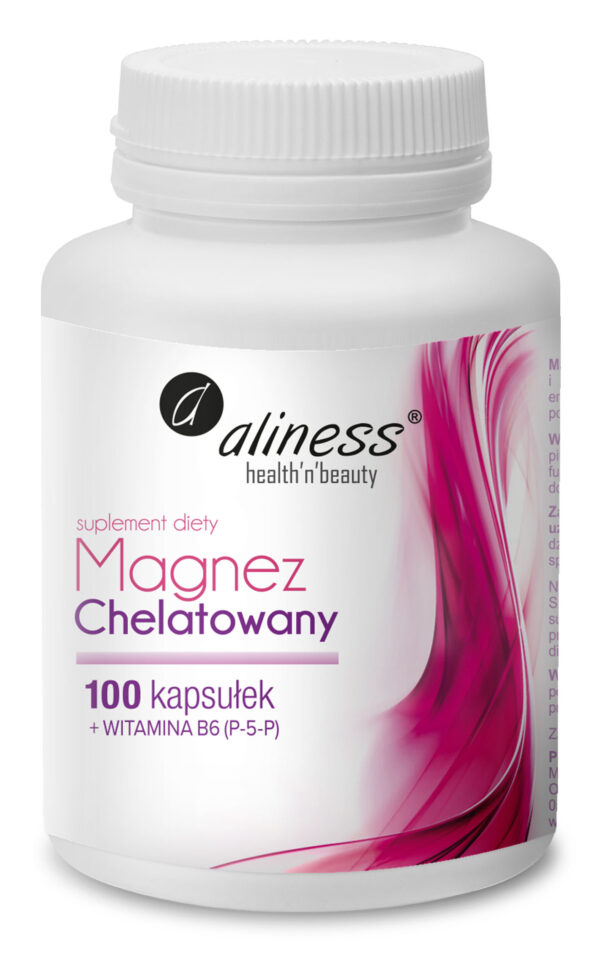 Aliness MAGNEZ CHELATOWANY 720 mg + Wit B6 - 100 kapsułek Wspiera układ nerwowy