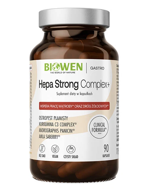 Biowen Hepa Strong Complex+ | 90 kapsułek Kompleksowe wsparcie wątroby oraz dróg żółciowych