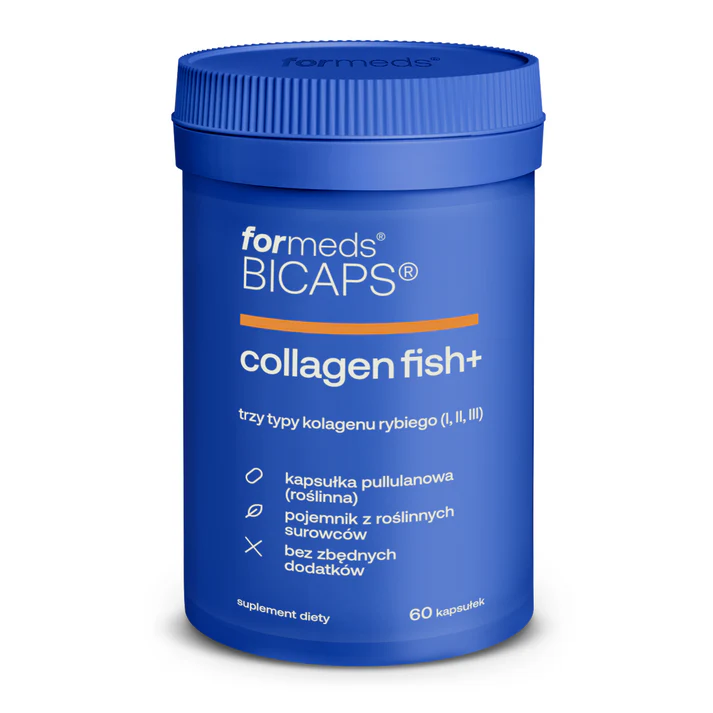 Formeds BICAPS collagen fish+   (kolagen rybi + kwas hialuronowy) 60 kapsułek wspiera stawy, kości i skórę