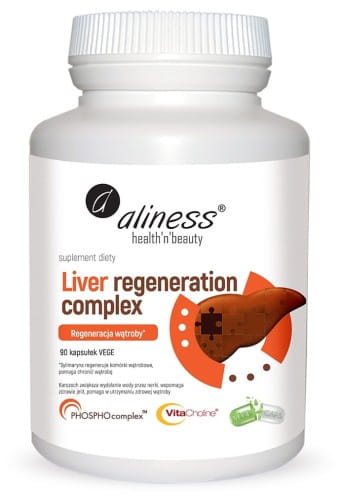 Aliness Liver Regeneration Complex - 90 kapsułek Vege wspiera regenerację wątroby